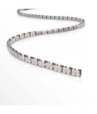 kelvo® NEONPRO KLV-101-0069 Εύκαμπτη Βάση Στήριξης για Neon Flex - Νίκελ Χρώμιο - Μ1000 x Π0.7 x Υ1.2cm - Ρολό 10 Μέτρων